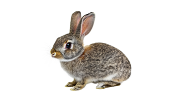 Brown rabbit sitting on white background png