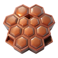 vibrant traditional Honeycomb Close Up Hexagonal Structure Isolated professional png
