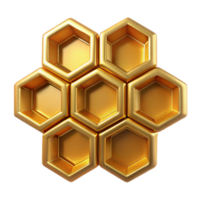 extraordinary classic Honeycomb Hexagonal Pattern Golden Isolated Cutout high resolution png