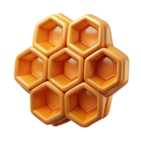 magnificent rustic Honeycomb Structure Isolated with Warm Lighting original png