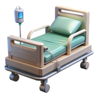 elegant contemporary Hospital Bed with Patient Monitor Transparent authentic png