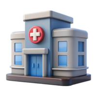 impressive artistic Hospital Building Front View Isolated Element high resolution png