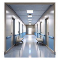 magnificent rustic Hospital Corridor Empty View Transparent Background detailed png