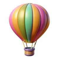 magnificent abstract Hot Air Balloon Floating Colorful Isolated high quality png