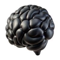 wonderful minimalist Human Brain Silhouette Black Isolated Element authentic png