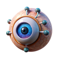magnificent contemporary Human Eye Viewing Data Stream Transparent Background detailed png