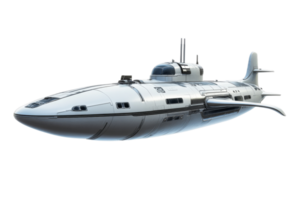 Advanced submarine exploring ocean depths png