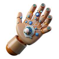 beautiful rustic Human Hand Manipulating Digital Data with Ai Assistance high quality png