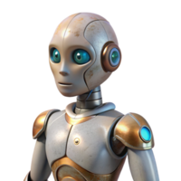 beautiful abstract Humanoid Robot Side View Transparent Element png