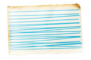 Blue lines on torn paper create a unique design png