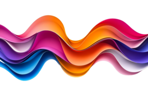 Colorful wave patterns flowing in smooth gradients png