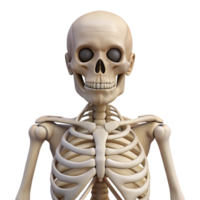 verbijsterend modern menselijk skelet voorkant visie geïsoleerd element hoog resolutie png