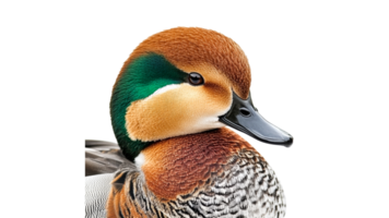 Beautiful duck showcasing vibrant plumage colors png