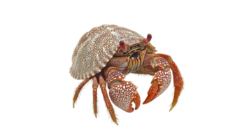 Hermit crab exploring a sandy beach habitat png
