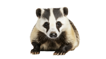 Badger observing surroundings in a neutral setting png