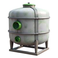 impressive artistic Hydroponic Nutrient Solution Tank Side View Isolated professional png