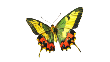 Colorful butterfly perched with open wings transparent png