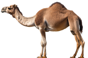 Camel standing gracefully in a desert environment transparent png