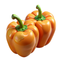 dramatic abstract Hydroponic Peppers Orange Color Transparent Background genuine png