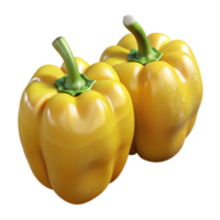 elegant abstract Hydroponic Peppers Yellow Isolated high resolution png