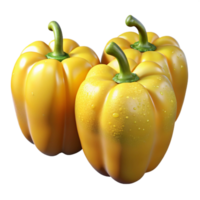 extraordinary minimalist Hydroponic Peppers Yellow Isolated authentic png