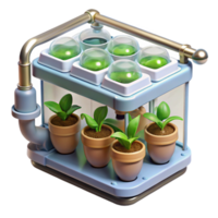 vibrant contemporary Hydroponic System with Automated Irrigation Transparent exclusive png