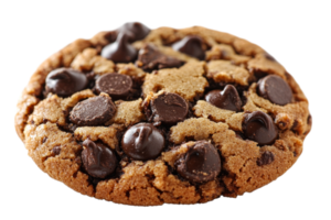 Delicious chocolate chip cookie with gooey chips png