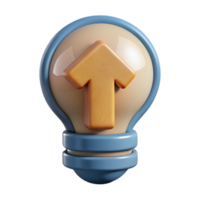 beautiful creative Idea Development Icon Cutout with Upward Arrow and Transparent Background high quality png
