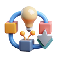 stunning rustic Idea Development Process Diagram Cutout with Steps and Arrows exclusive png