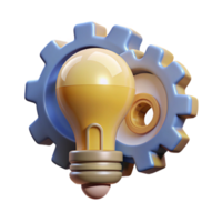 wonderful rustic Idea Generation Symbol Isolated with Light Bulb and Gears genuine png