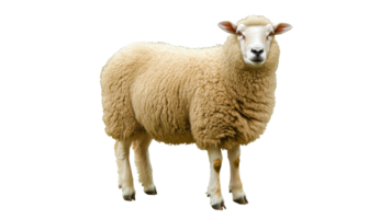 Sheep standing calmly cut out on transparent background png
