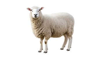 Sheep standing calmly cut out on a transparent background png