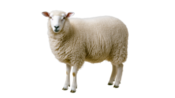 Sheep standing quietly in a bright setting transparent png