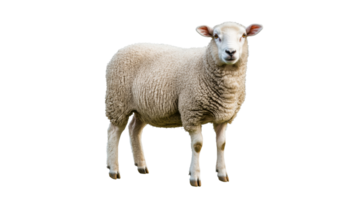 Curious sheep standing in bright setting png