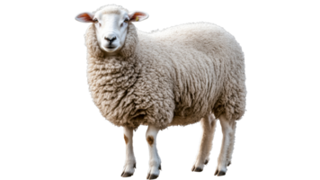 Fluffy sheep standing on a clean background png