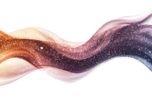 Abstract waves with sparkling particles in motion png