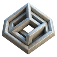 magnificent classic Impossible Geometry Isolated on Transparent Background premium png