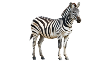 Striking zebra stands in vibrant savanna landscape png