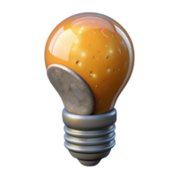 stunning creative Inherited Knowledge Symbolic Lightbulb Transparent Background professional png