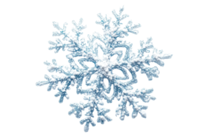 Snowflake with intricate patterns and blue hues png