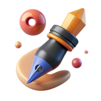 stunning abstract Ink Pen Writing in Mid Air Isolated premium png