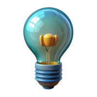 magnificent abstract Inspiration Light Bulb Cutout with Glowing Filament and Transparent Background png