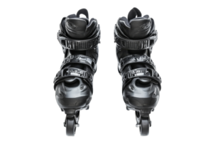 Adjustable black inline skates for skating png