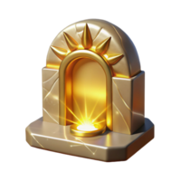beautiful abstract Interdimensional Gateway Stone Archway Isolated Element detailed png