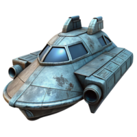 extraordinary vintage Interdimensional Vehicle Spaceship Silhouette Isolated Element detailed png
