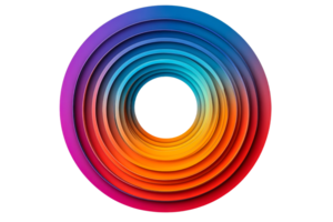 Colorful circular layers create a vibrant pattern png