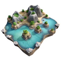 wonderful rustic Island Archipelago Aerial View Cutout Transparent Background png