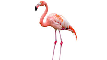 Flamingo standing gracefully in bright colors png