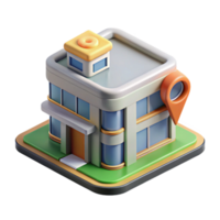 extraordinary abstract Isometric Building with Ar Information Display Cutout authentic png
