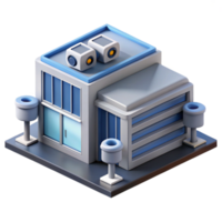 wonderful artistic Isometric Data Center with Servers Cutout high resolution png